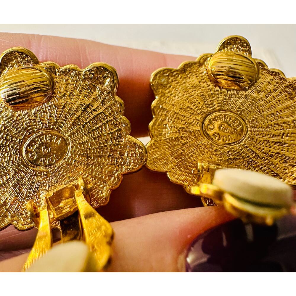Vintage Jose Barrera for Roman for Avon Roman Holiday Earrings-RARE! - Picture 4 of 5